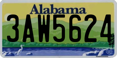 AL license plate 3AW5624