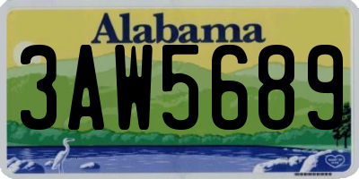 AL license plate 3AW5689