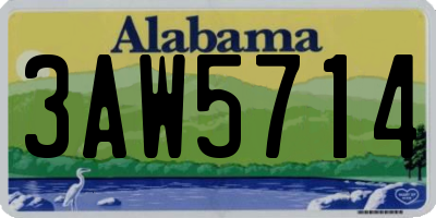AL license plate 3AW5714