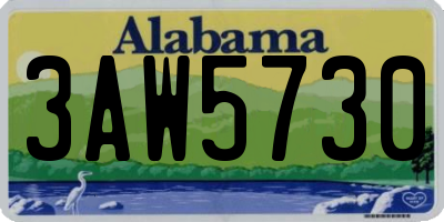 AL license plate 3AW5730