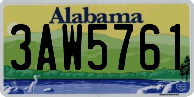AL license plate 3AW5761