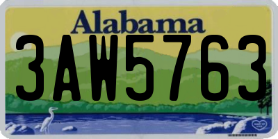 AL license plate 3AW5763