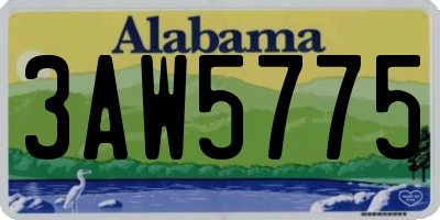 AL license plate 3AW5775