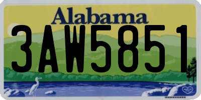 AL license plate 3AW5851