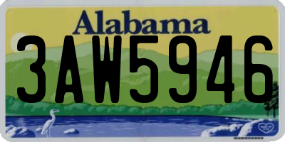 AL license plate 3AW5946