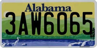 AL license plate 3AW6065