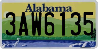 AL license plate 3AW6135