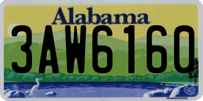 AL license plate 3AW6160