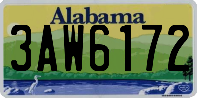 AL license plate 3AW6172