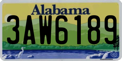 AL license plate 3AW6189