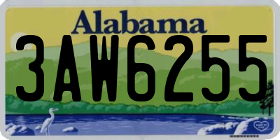 AL license plate 3AW6255