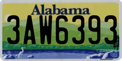 AL license plate 3AW6393