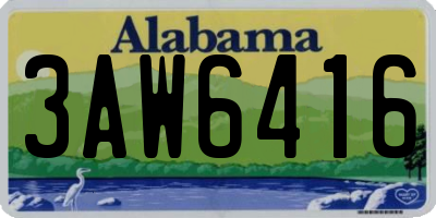 AL license plate 3AW6416