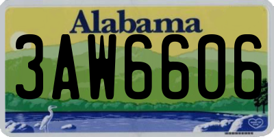 AL license plate 3AW6606