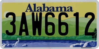 AL license plate 3AW6612