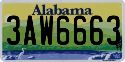 AL license plate 3AW6663