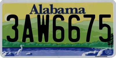 AL license plate 3AW6675