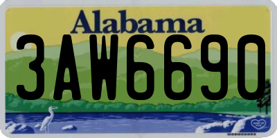 AL license plate 3AW6690