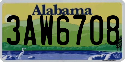 AL license plate 3AW6708