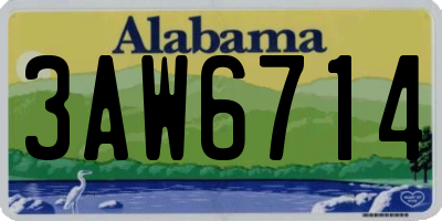 AL license plate 3AW6714