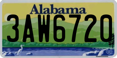 AL license plate 3AW6720