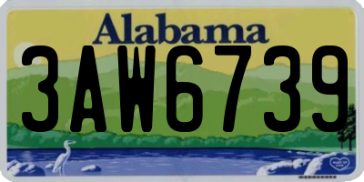 AL license plate 3AW6739