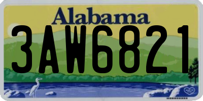 AL license plate 3AW6821