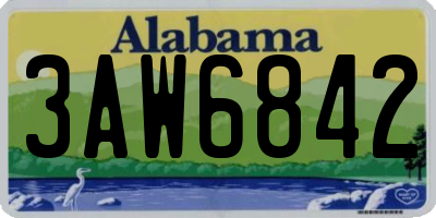 AL license plate 3AW6842