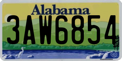 AL license plate 3AW6854
