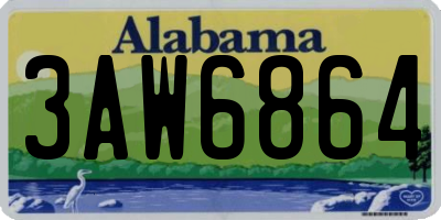 AL license plate 3AW6864