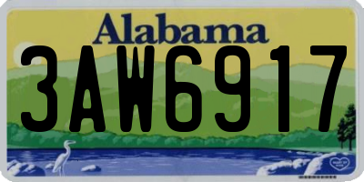AL license plate 3AW6917
