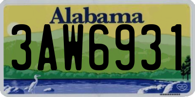 AL license plate 3AW6931