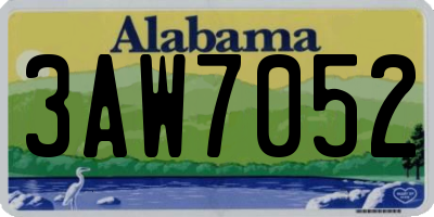 AL license plate 3AW7052