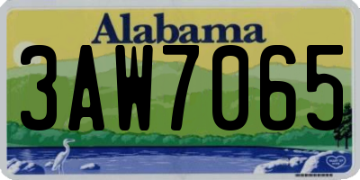 AL license plate 3AW7065