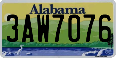 AL license plate 3AW7076