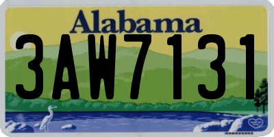 AL license plate 3AW7131