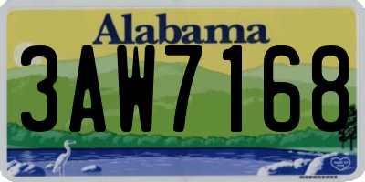 AL license plate 3AW7168