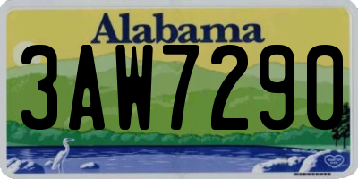 AL license plate 3AW7290