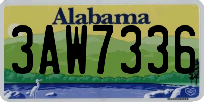 AL license plate 3AW7336