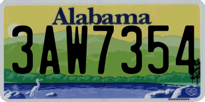 AL license plate 3AW7354