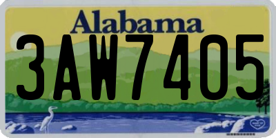 AL license plate 3AW7405