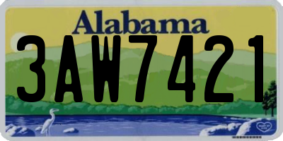 AL license plate 3AW7421