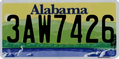 AL license plate 3AW7426