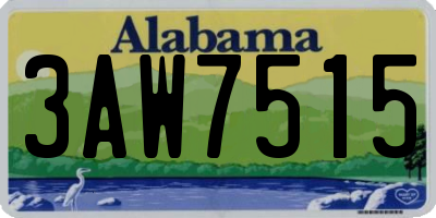 AL license plate 3AW7515