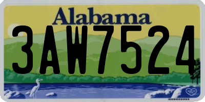 AL license plate 3AW7524