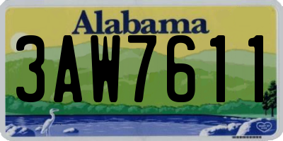 AL license plate 3AW7611