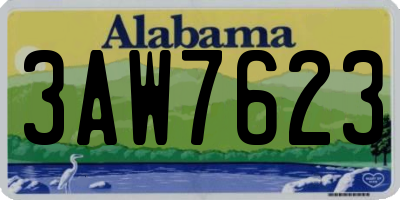 AL license plate 3AW7623
