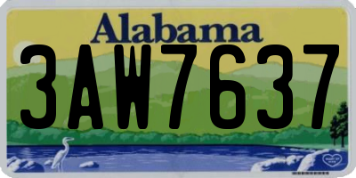 AL license plate 3AW7637