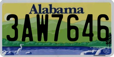AL license plate 3AW7646