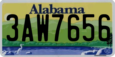AL license plate 3AW7656
